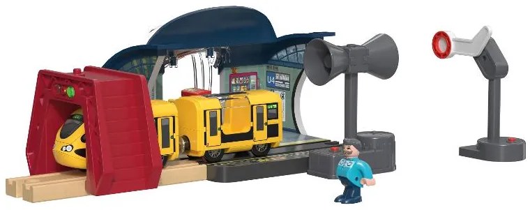 lupilu®  Drevená železničná súprava (vlaková stanica)  (100395067)