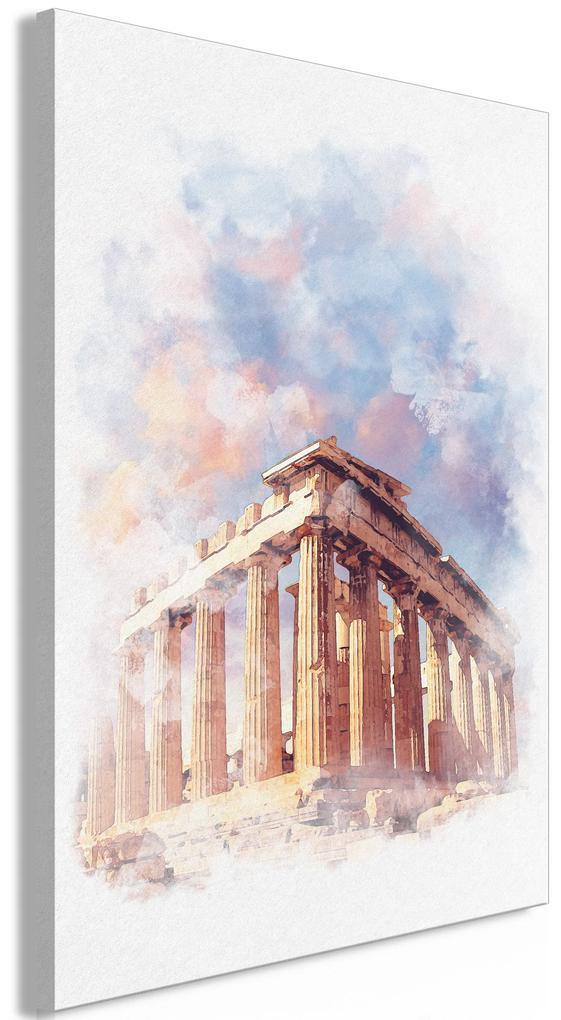 Artgeist Obraz - Painted Parthenon (1 Part) Vertical Veľkosť: 60x90, Verzia: Standard