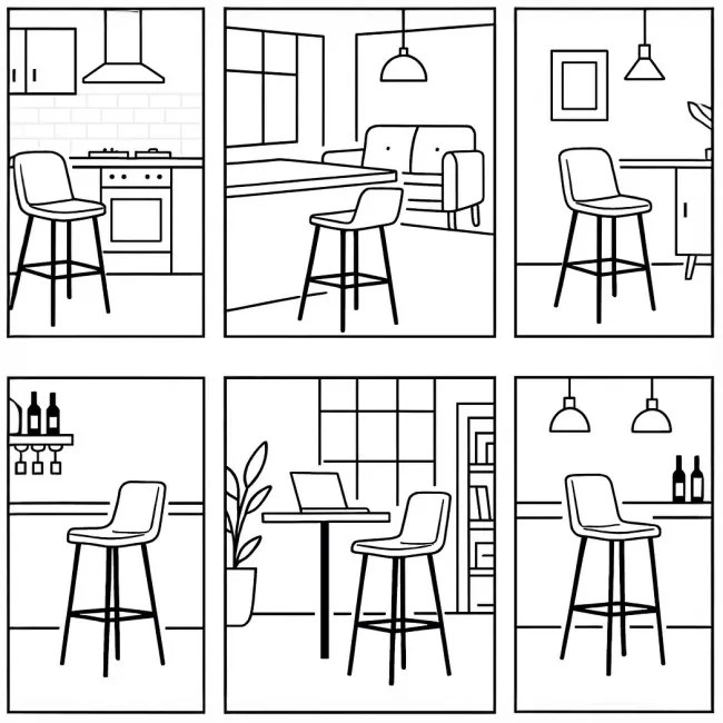 Barová stolička FLINT starý dub / biele nohy