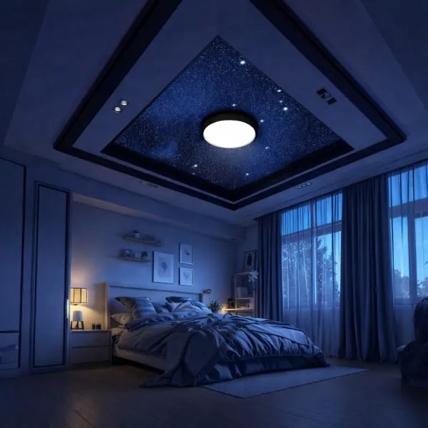 Brilagi - LED RGBW stmievateľné stropné svietidlo VIBE LED/24W/230V 3000-6500K čierne +s diaľkovým ovládaním