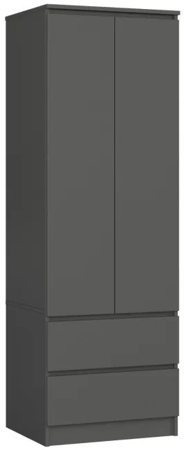 Skriňa STAR S 60 cm 2D 2SZ grafitová / sivá