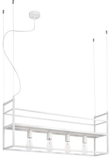 ONLI - Luster na lanku s poličkou JEFFER 4xE27/22W/230V biela