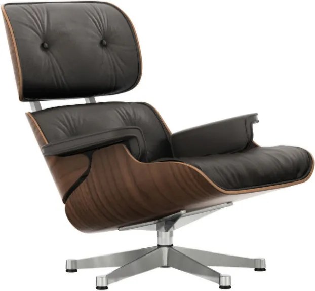 Vitra Kreslo Eames Lounge Chair, black pigmented walnut
