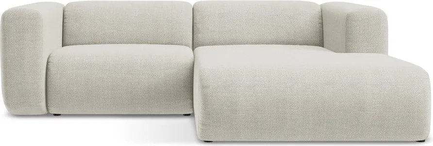 Béžová rohová pohovka (pravý roh/s leňoškou) Ekahi – Makamii