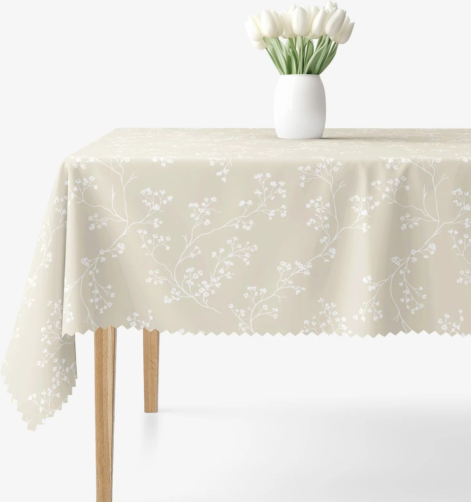 Goldea hranatý teflónový obrus - popínavé rastliny 120 x 140 cm