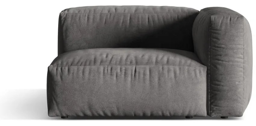 Sivý zamatový modul pohovky (pravý roh) Martina – Micadoni