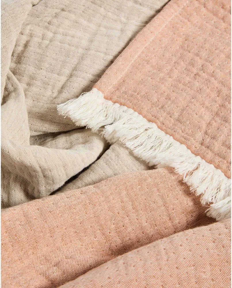 Mušelínová detská deka v lososovej farbe 130x170 cm Nafine – Kave Home