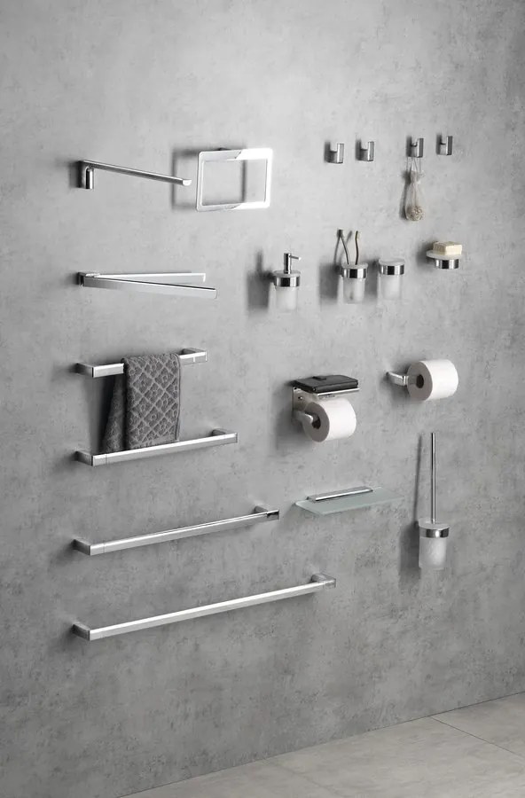 Sapho Sapho, Držiak toaletného papiera s poličkou, chróm, UN1197C