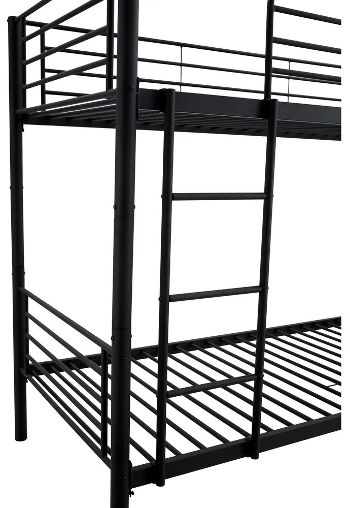 Posteľ Bunky 90 x 200 cm, patrová, čierna