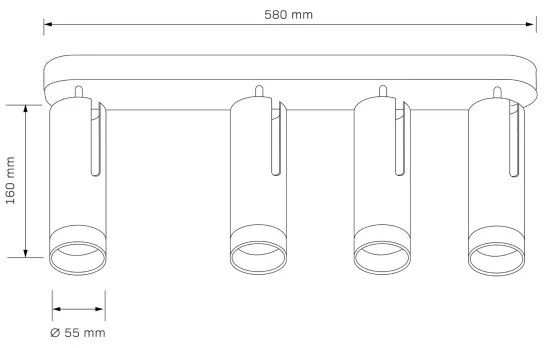Bodové svietidlo FADO 4xGU10/10W/230V biela