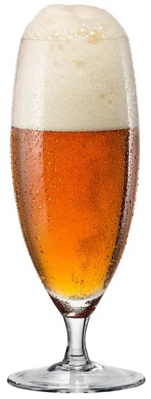 Crystalex Pohár na pivo na stopke 380 ml, 6 ks