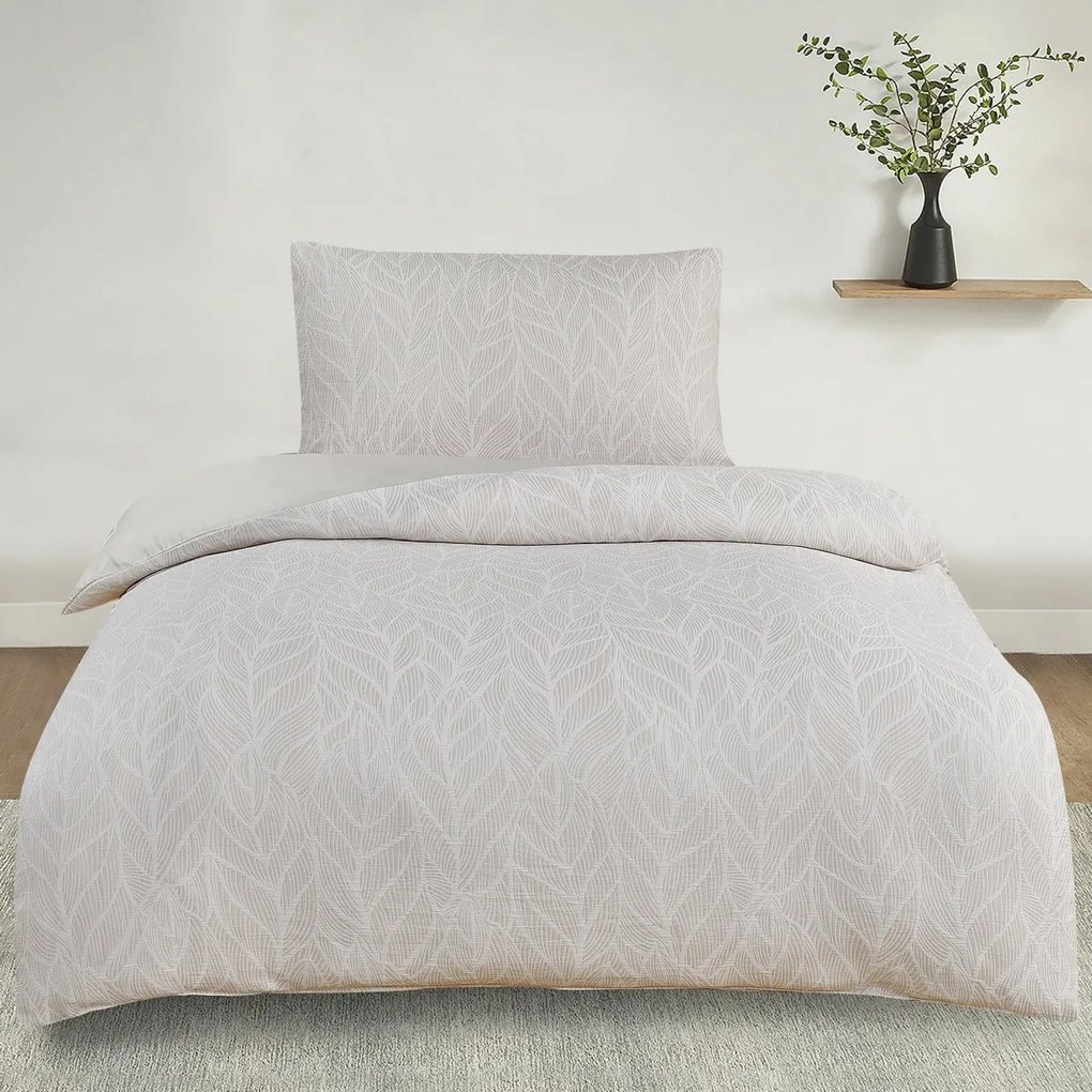 Žakárové obliečky Florida béžová, 140 x 200 cm, 70 x 90 cm