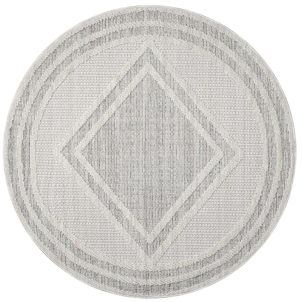 Dekorstudio Moderný okrúhly koberec LINDO 8853 - zelený Priemer koberca: 120cm