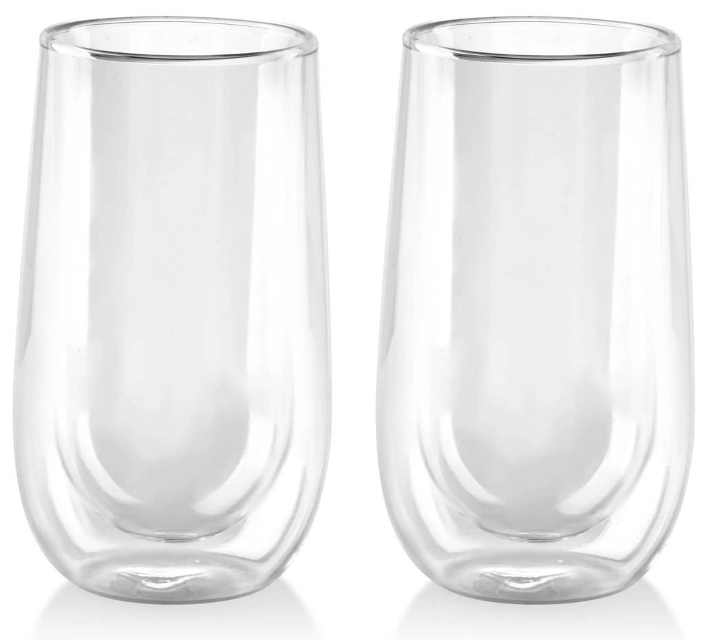 Sada 2 ks skleněných hrnků PETER EASY 400 ml čirá