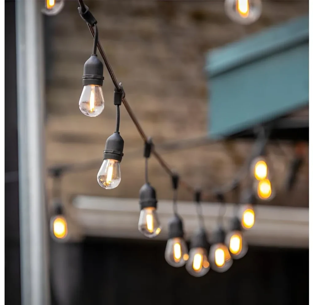 Kobi LED Vonkajšia dekoračná reťaz BAJA ST64 20xE27/1W/230V 20,9m IP44 teplá biela KB0479