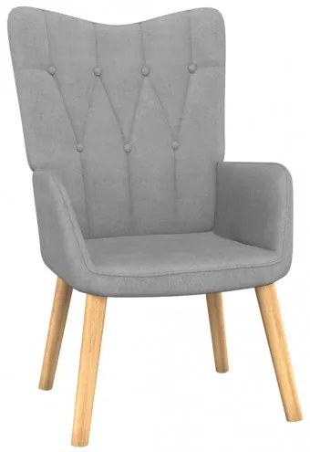vidaXL Relaxačná stolička s podnožkou 62x68,5x96cm svetlosivá látková-