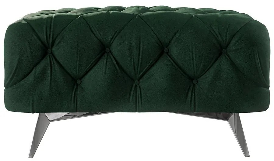 Tmavozelená zamatová podnožka Chelsea – Ropez