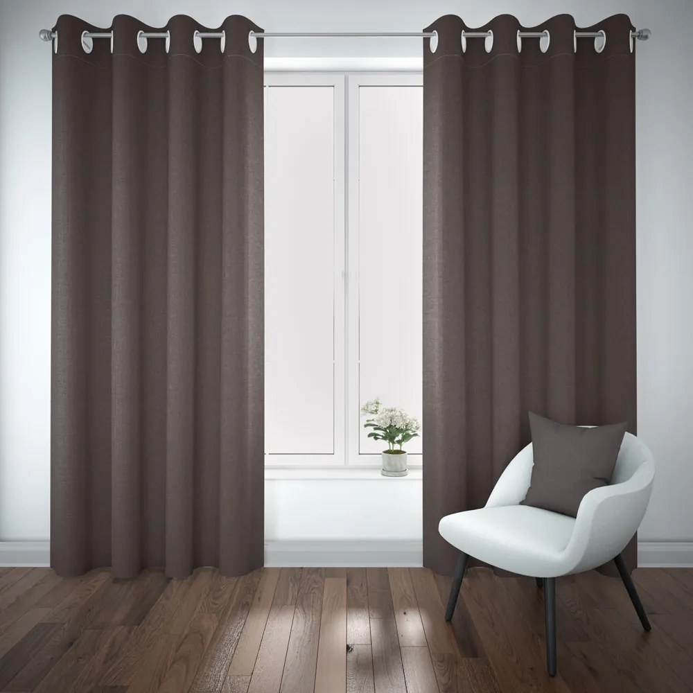 Home Elements Zatemňovací záves, tmavo hnedý Množstvo: 1 ks