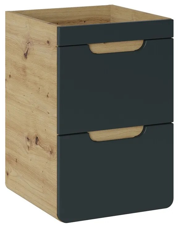 Umývadlová skrinka Aruba 823 2S dub craft zlatý/čierny mat