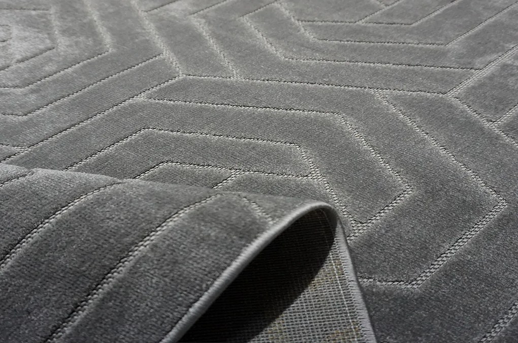 Koberec Zen Garden 2401 GREY – sivý obdĺžnikový s vzorom Rozmer: 120x180 cm