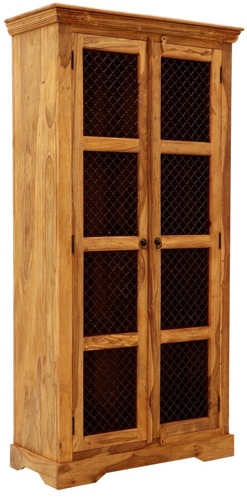 furniture-nabytek.cz - Rustikálna vitrína z masívu palisander 100x45x200