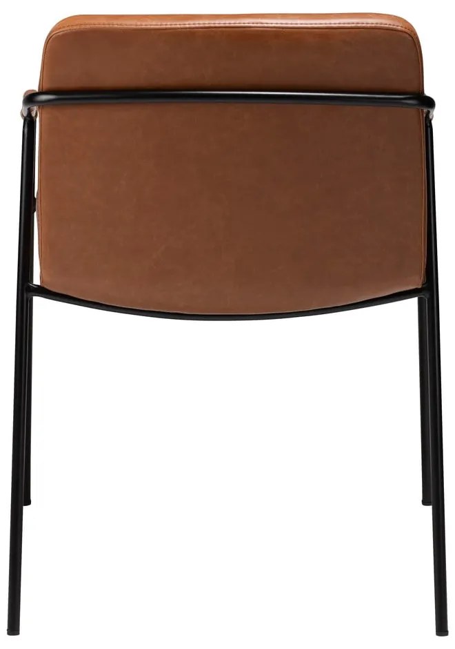 Hnedá jedálenská stolička z imitácie kože DAN-FORM Denmark Boto