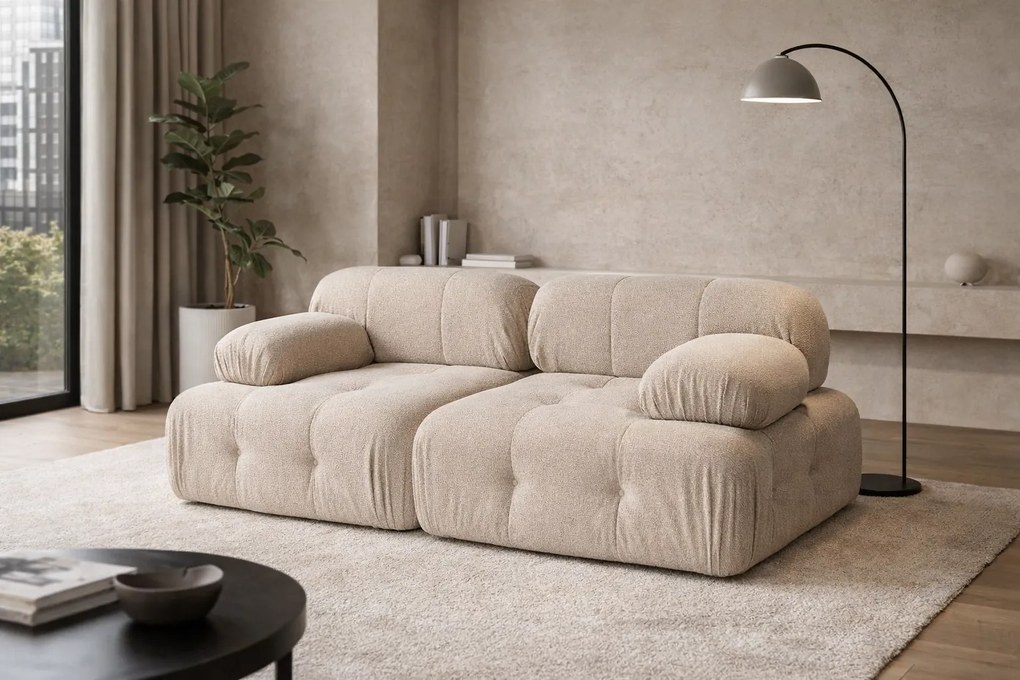 Dvoumístná modulární pohovka Doblo 210 cm broskvová