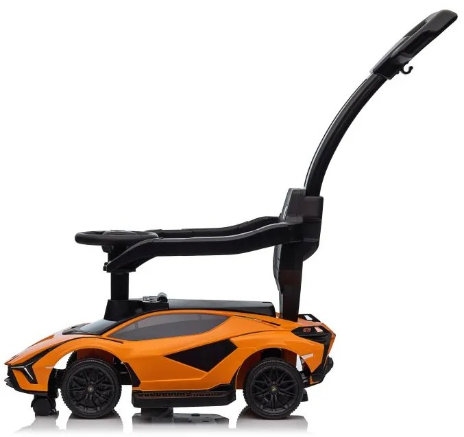 Lean Toys Detské odrážadlo Lamborghini QLS-996T s rúčkou - oranžové