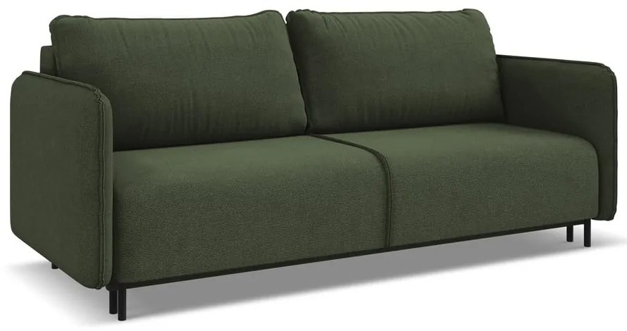 Zelená rozkladacia/s úložným priestorom pohovka 226 cm Luana – Makamii