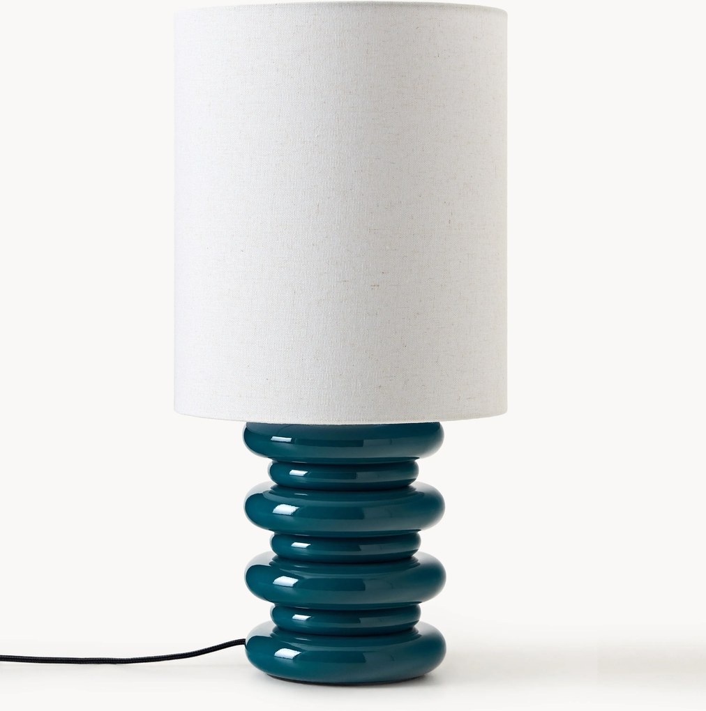 Stolová lampa's drevenou základňou Nicolas
