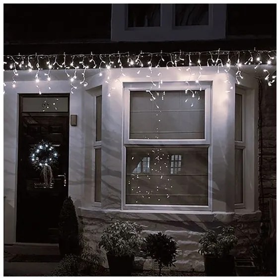 Solight 1V40-WW-1-LED Vonkajší vianočný záves 120xLED/8 funkcií 9m IP44 teplá biela