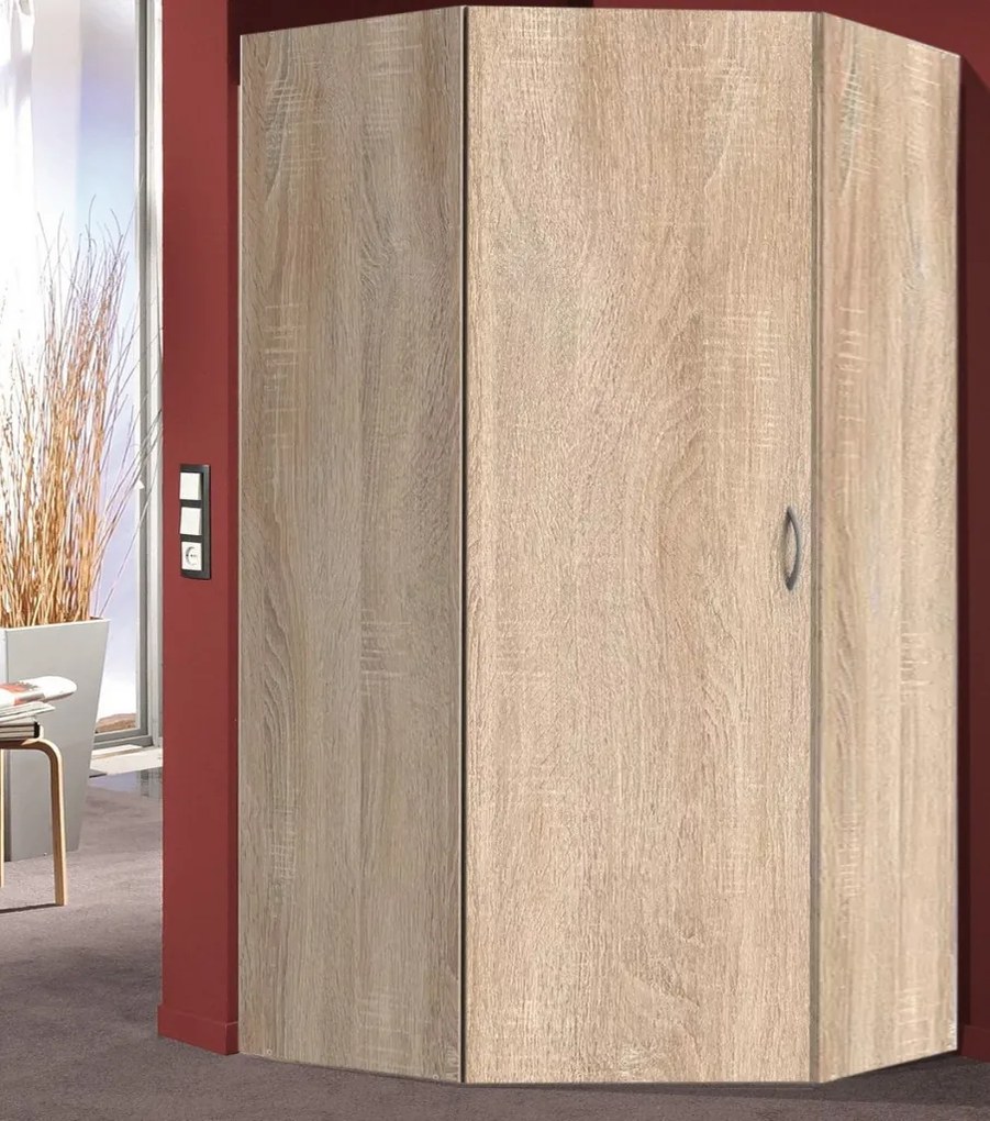 Rohová skriňa Multiraum, 80 cm, dub sonoma