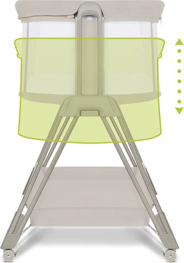 LIONELO Postieľka Luna 2v1 Beige Sand