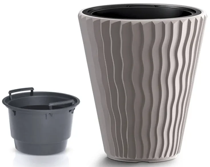 Plastový kvetináč DBSP400 39 cm - mocca