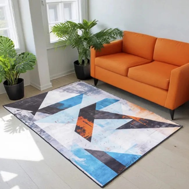 Protišmykový koberec NOVO mramor / trojuholníky