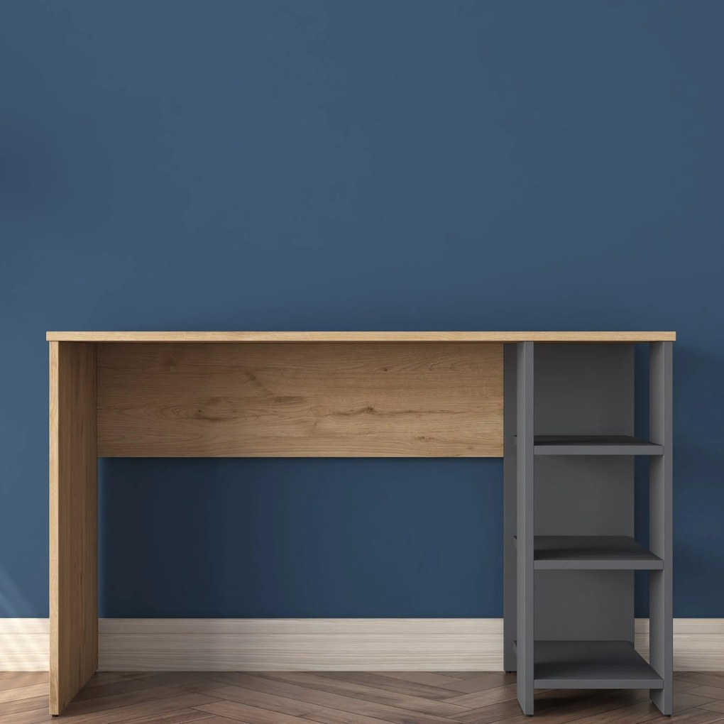 Písací stôl Brana 120 cm orech/antracit