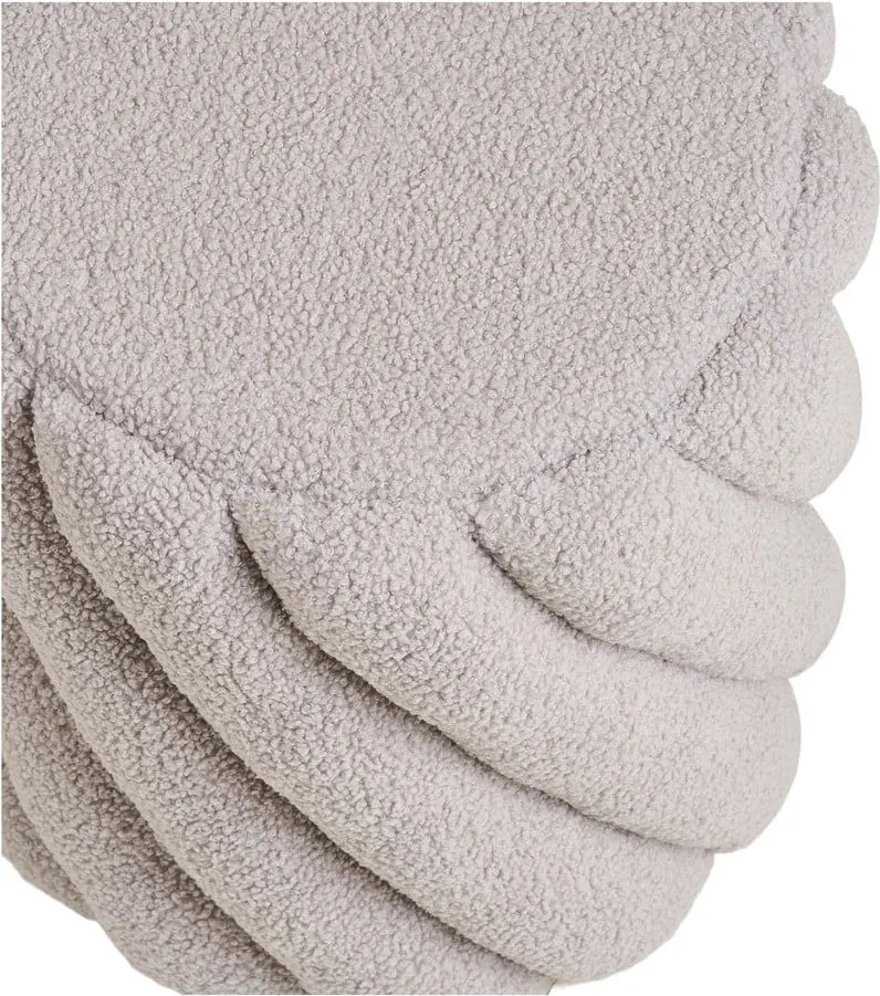 Sivý taburet z textílie buklé Sana – House Nordic