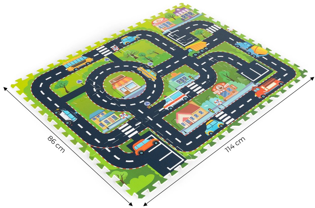 Podlahové penové Puzzle Mesto, cesty a ulice 0121