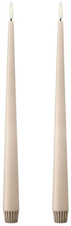 ester & erik LED sviečka Taper 30 cm / 11 Ice Latte – set 2 ks