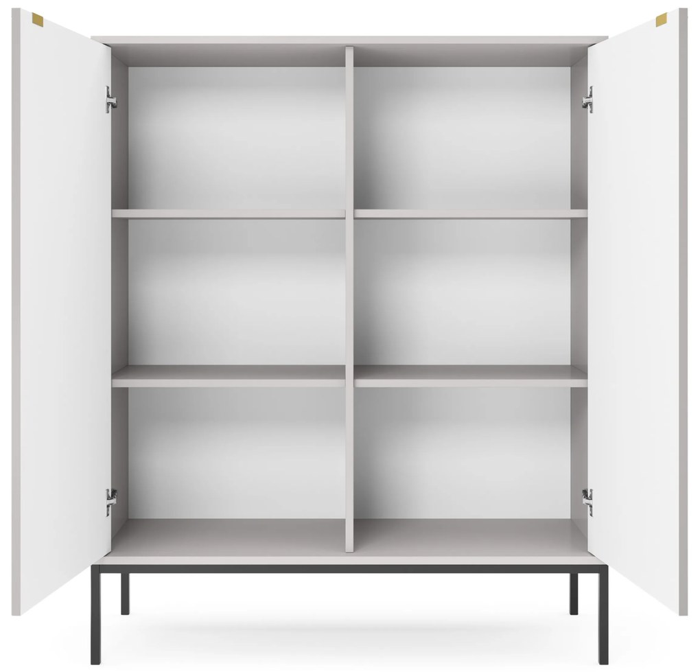 Komoda Nova 104 cm sivá/čierna