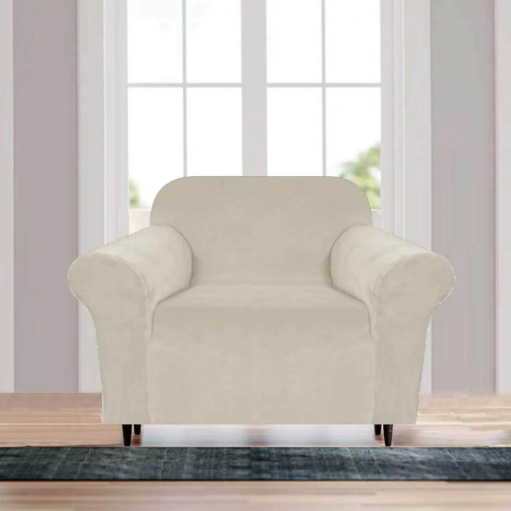 Napínací poťah na kreslo VELTO Farba: Modrosivá