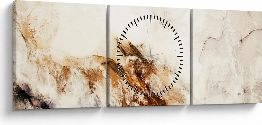 Obraz - Abstrakcia (s hodinami) (90x30 cm)