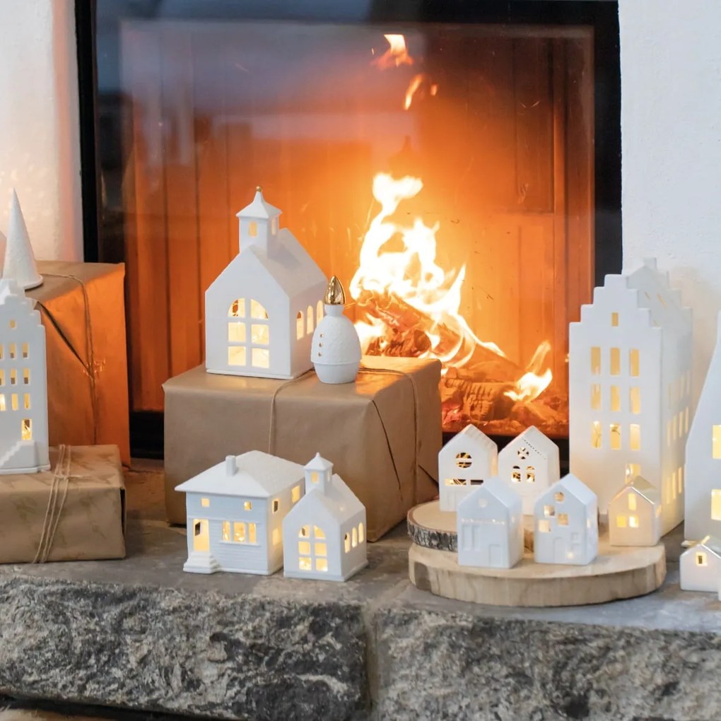 räder Porcelánový svietnik domček Town Villa