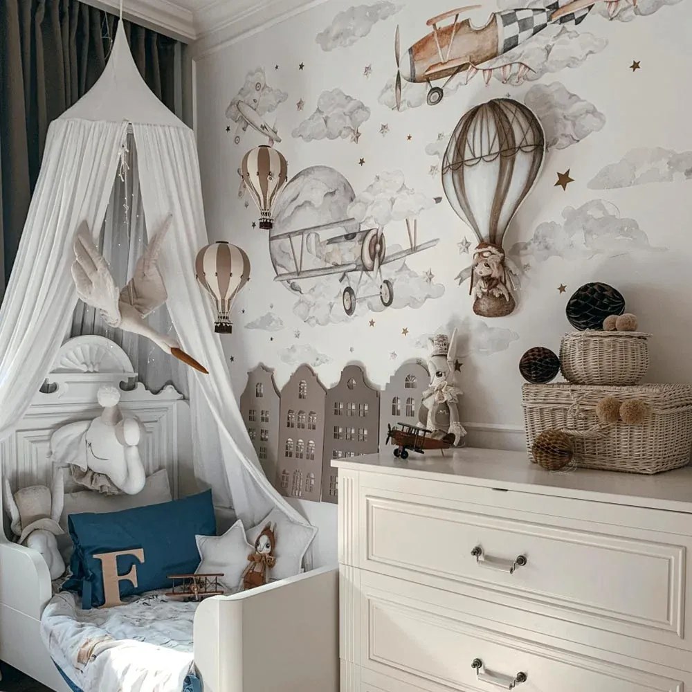 Nálepky na stenu do detskej izby – Lietadlá Mágia je všade M