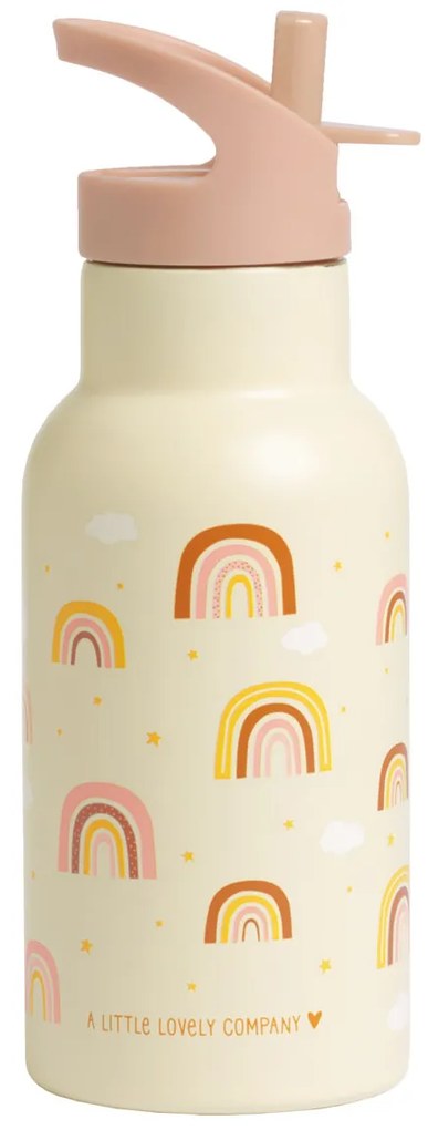 A Little Lovely Company - antikorová fľaša na pitie, 350 ml - dúha
