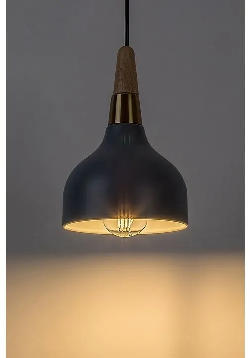 Rabalux 72135 moderný závesný luster Drusilla, sivá, E27, 1x max. 40W