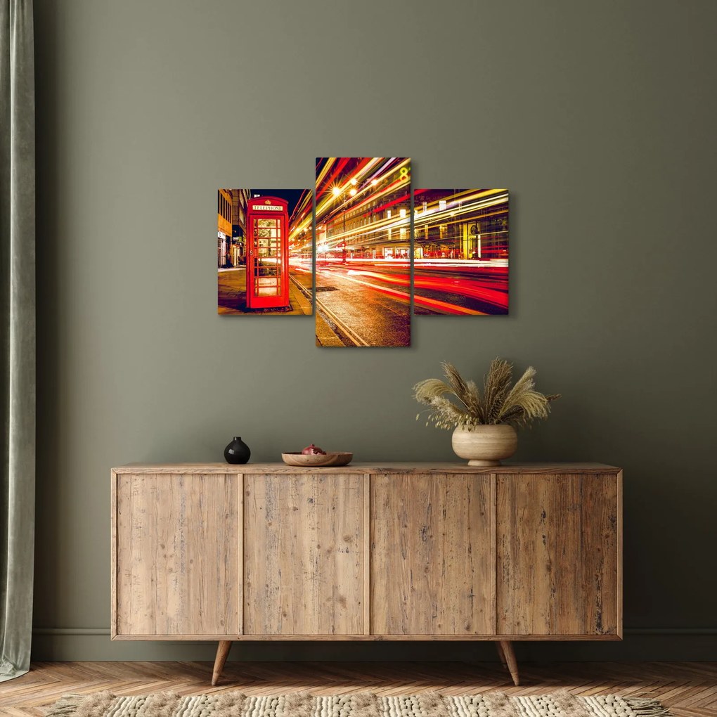 Obraz červené londýnske telefónne búdky (90x60 cm)