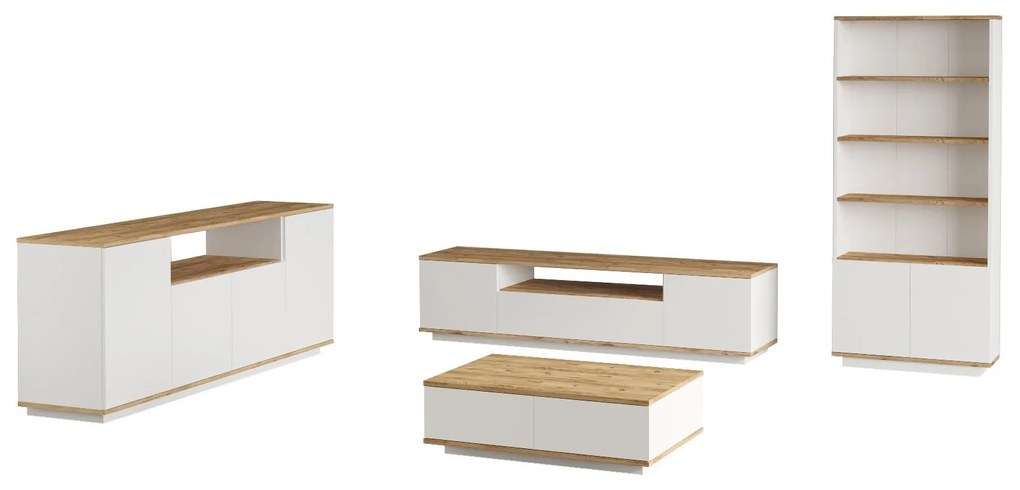 Súprava nábytku do obývacej izby 19 borovica Atlantic/biela