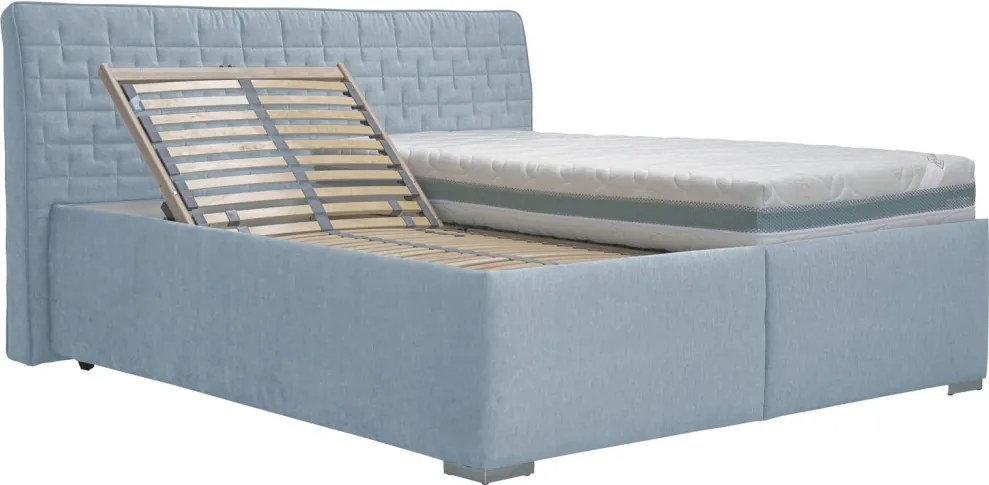 Posteľ Rita 180x200 cm, svetlo modrá látka