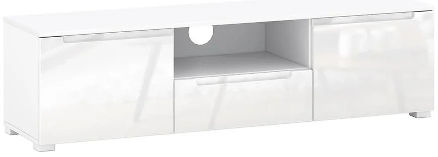 TV stolík HILL  B biely lesk